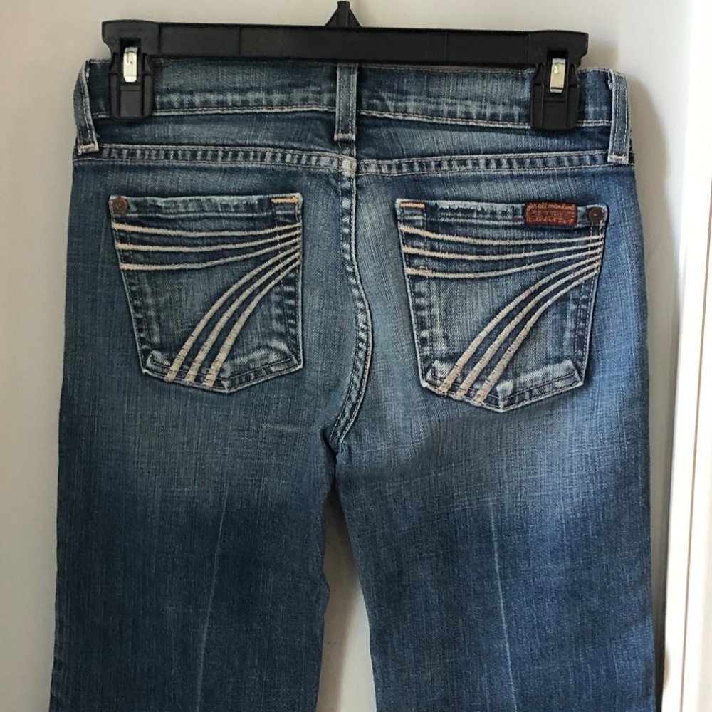 7 For All Mankind Cropped Wide Leg Jean